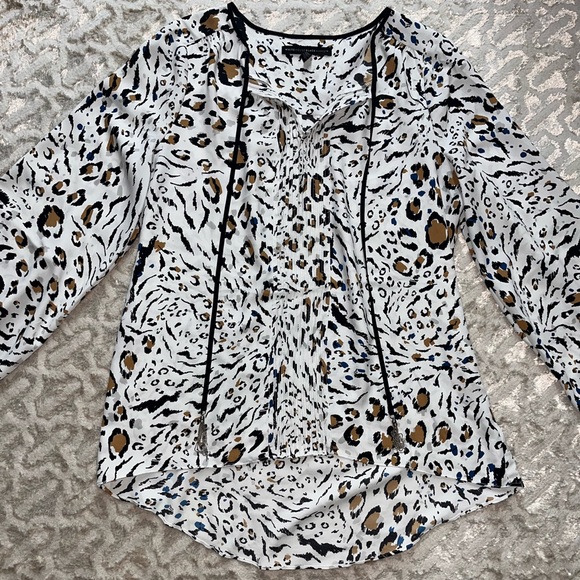 White House Black Market Tops - White House Black Market Animal Print Blouse